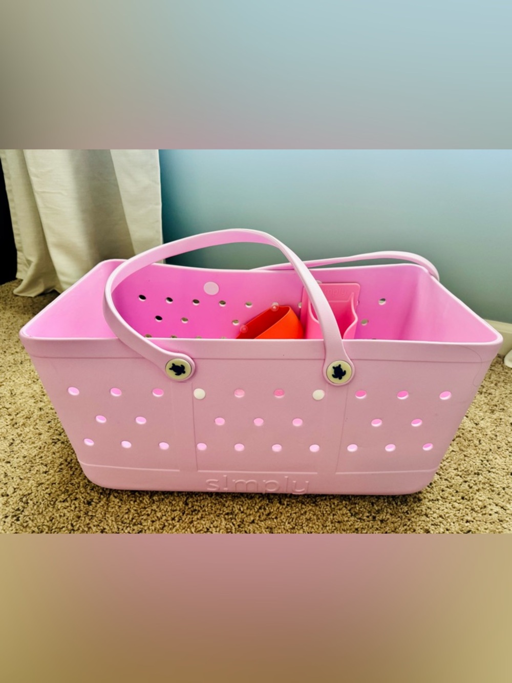 Simply Southern Large Rubber Waterproof Tote w/ accessories